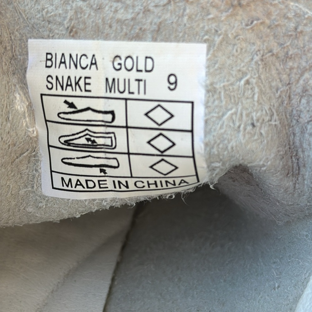 Vintage Havana Bianca Gold Snake Star Sneakers – Size 9 - Picture 7 of 7